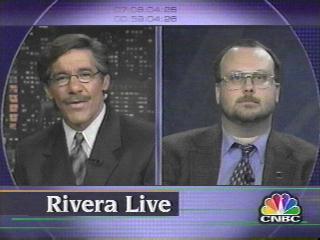 [Geraldo Rivera and Robert J. Sawyer]