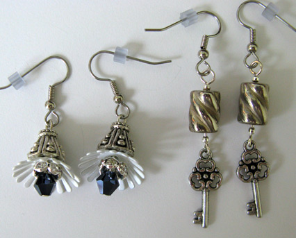 [Carolyn's silver punk earrings]